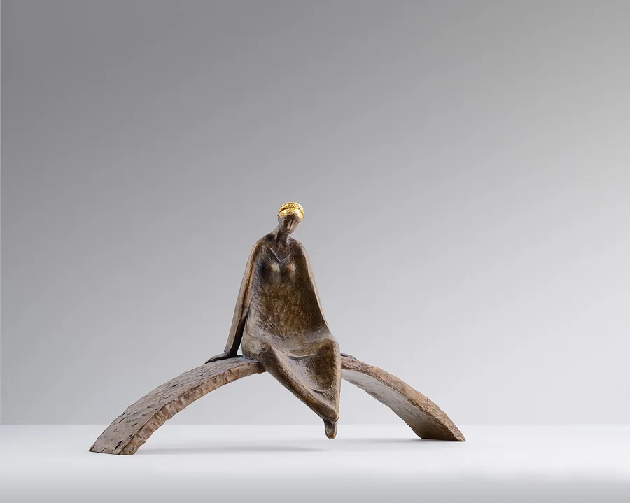 The Bridge — Bronzo, foglia d’oro · 47 cm