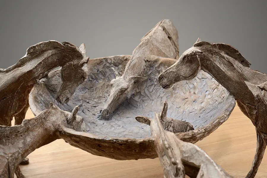 Dettaglio abbeveratoio per cavalli — Bronzo