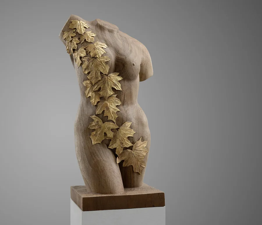 Goldleaf — Nussholz, Blattgold · 53 cm