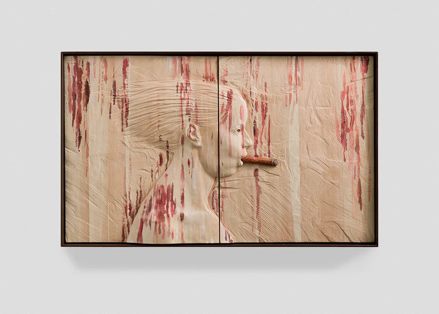 The Boss — Zirbelkiefer & Eisen · 50 × 84 cm
