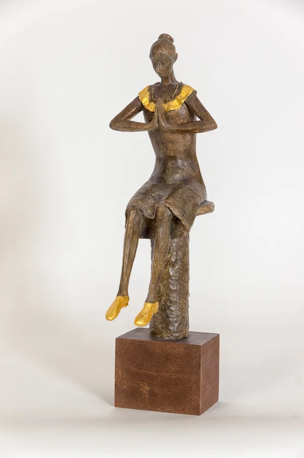 Desire — Bronzo, foglia d’oro · 44 cm