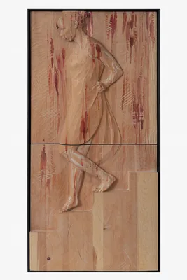 Slow Down — Zirbelkiefer & Eisen · 100 × 48 cm